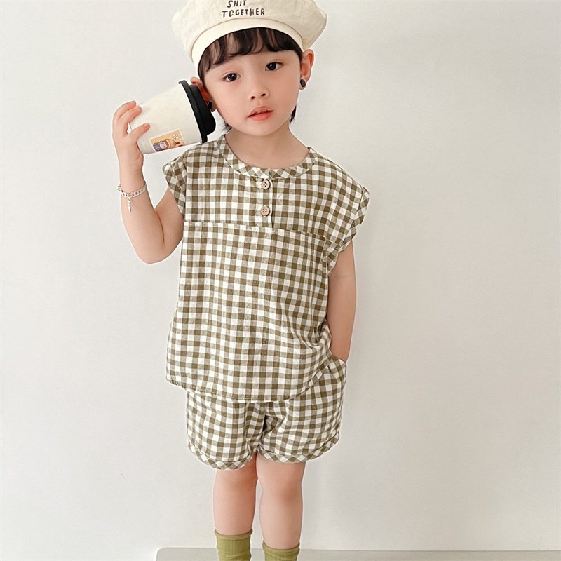 Children Casual Summer Clothes Unisex Kids Boys Girls Short Sleeve Suits Fashion Clothing Sets Kids