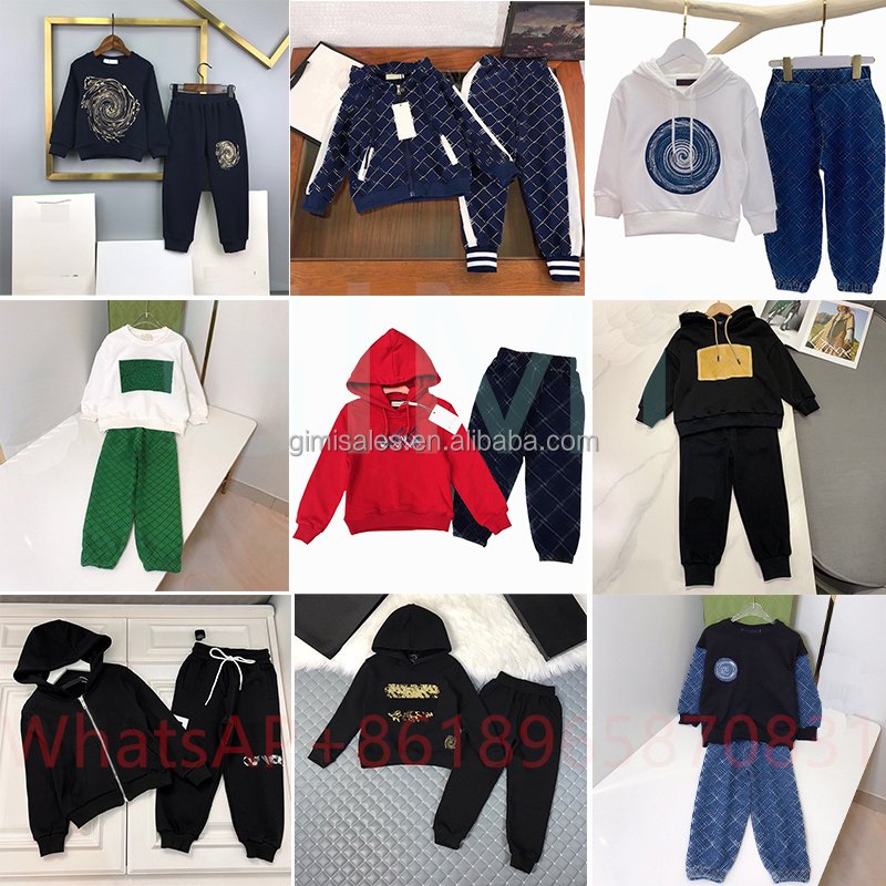2024 Spring Autumn Boys Clothing Sets Big Kids Sportswear Long Sleeve Striped Print Sweatshirt Trousers 2Pcs Teenager Clothes
