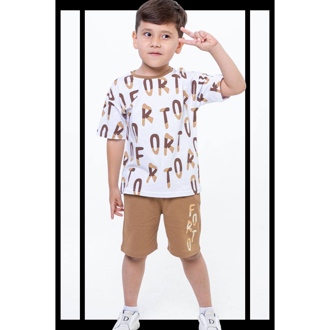 Conyson 2024 New Summer Kids Clothing Set for Boys Casual Letter T-shirt and Shorts Outfit