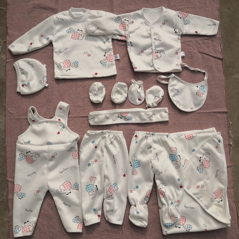 Unisex Baby Layette Set Custom Infant Clothes 11-Piece Bodysuits Pants Set Toddler Girl Boy Baby Gift Sets