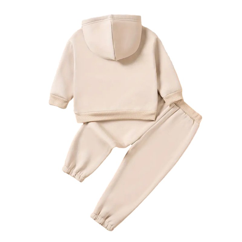 Bamboo cotton kids sweatpants and hoodie set boys clothing sets custom kids sweatsuits eco friendly fleece children's tracksuit
