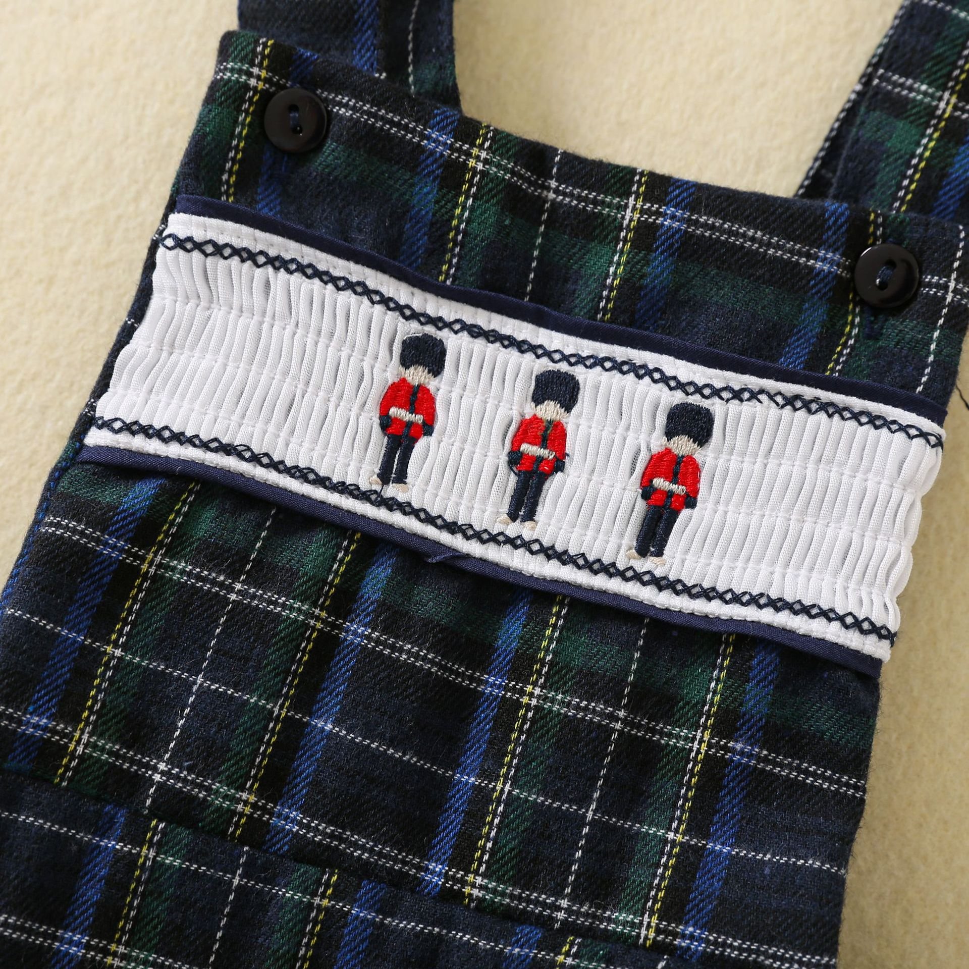Spring and Autumn Kids Clothing Sets Kids Christmas Formal Attire Smocked Baby Boy Clothing Sets Embroidered Children outfit