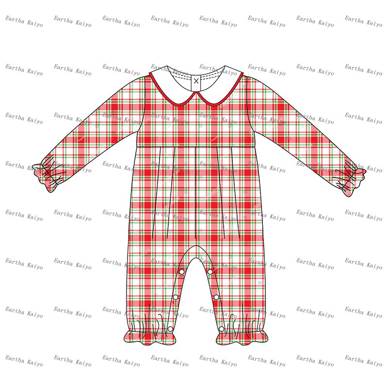 children's clothing girls dresses Christmas gingham peter pan collar matching sibling kids Boys clothing sets