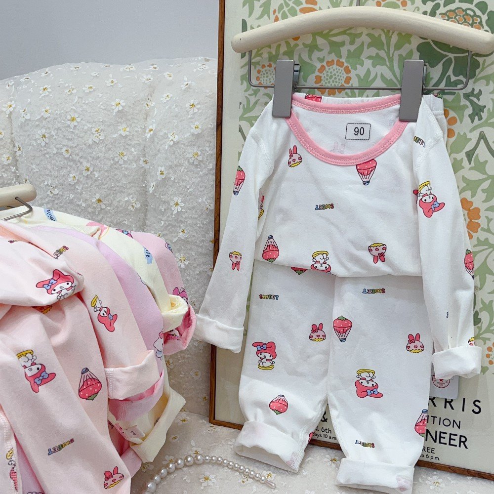 High Quality 2-Piece Cotton Pajamas for Boys Girls Casual Home Clothing for Kids Spring Autumn Printed Pattern for Toddlers