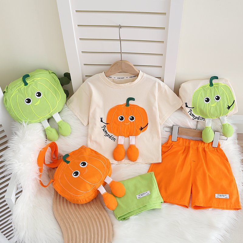 2024 Summer New Designs Casual Kids 2-Piece Short Sleeve Shorts Sets Comfortable and OEM Service Available