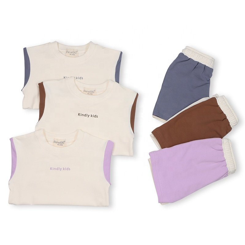 Wholesale Unisex Children's Kids Clothing Boutique Baby Clothing Sets Summer Kids T-shirts Short Set Baby Boy Clothes 9-12 Month
