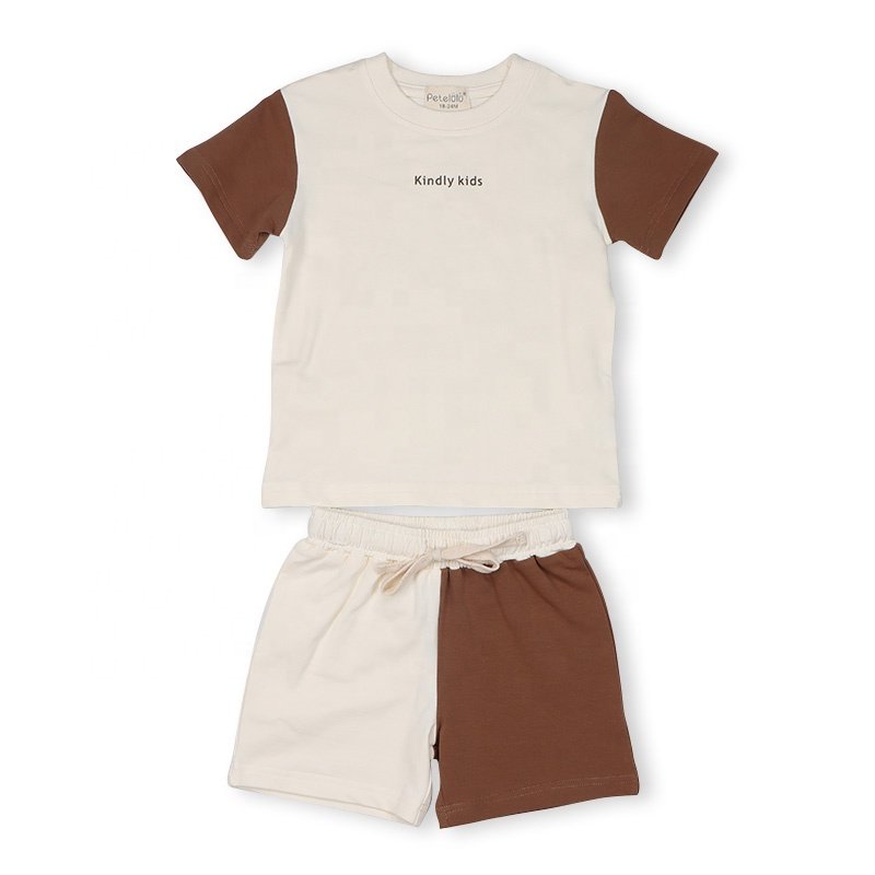 Wholesale Unisex Children's Kids Clothing Boutique Baby Clothing Sets Summer Kids T-shirts Short Set Baby Boy Clothes 9-12 Month