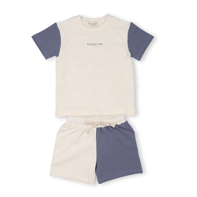 Wholesale Unisex Children's Kids Clothing Boutique Baby Clothing Sets Summer Kids T-shirts Short Set Baby Boy Clothes 9-12 Month
