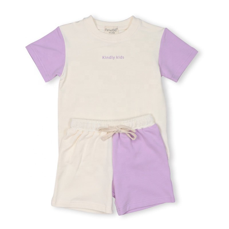 Wholesale Unisex Children's Kids Clothing Boutique Baby Clothing Sets Summer Kids T-shirts Short Set Baby Boy Clothes 9-12 Month