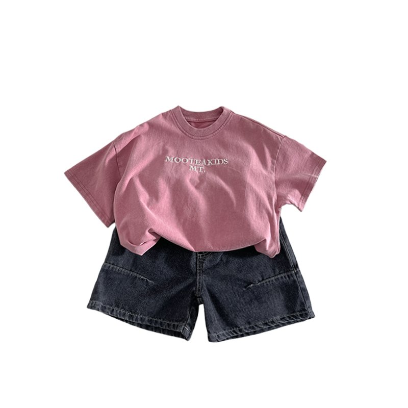 Summer Boys Girls Loose Casual Clothes 2 Pieces Sports Suit Summer Casual Tops Shorts Boys clothing sets