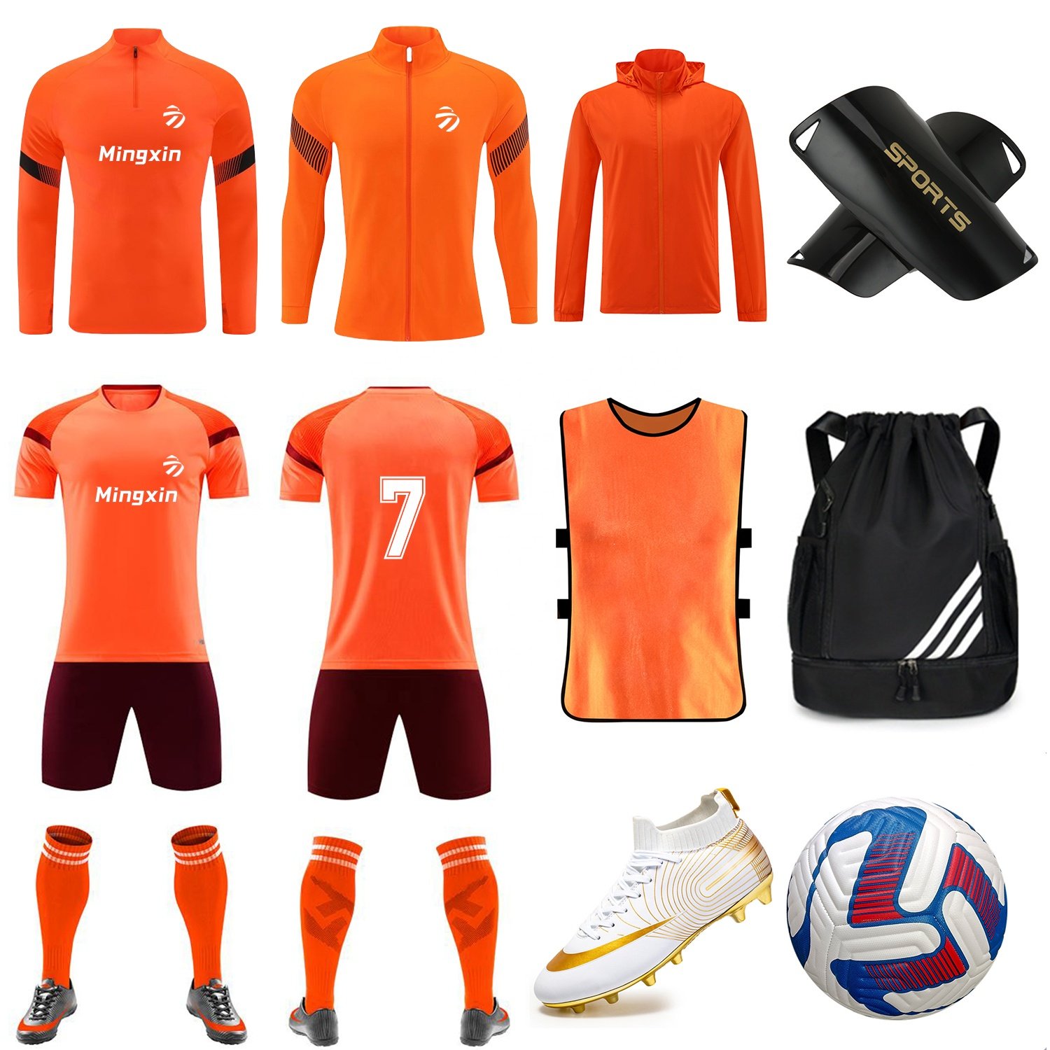 Original Wholesale Match Training Soccer Uniforms Adult Kids 15 Football Jersey Soccer Kits Jersey Set