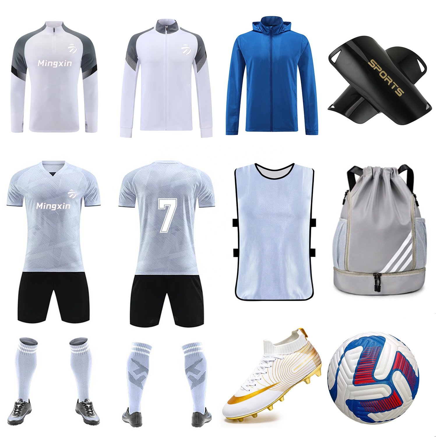 Original Wholesale Match Training Soccer Uniforms Adult Kids 15 Football Jersey Soccer Kits Jersey Set