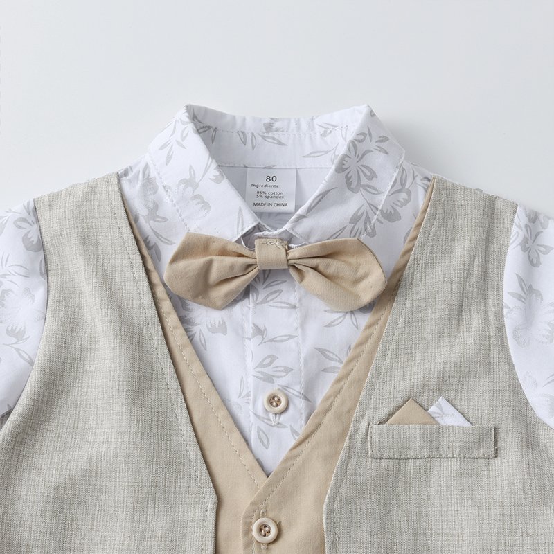 High Quality 0-4Years Kid Formal Suit Wedding Party Baby Boys Clothing Sets Flower Baby Gentleman Boy Outfit