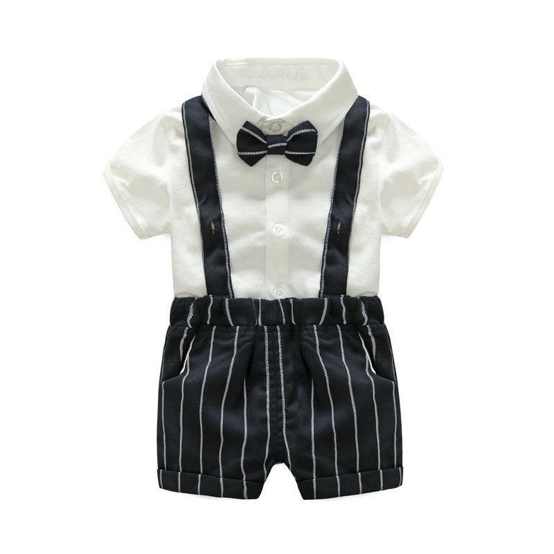 Wholesale High Quality Toddler Infant Baby Boy Summer Short Sleeve Clothing Suit Cotton Boys Kids Set