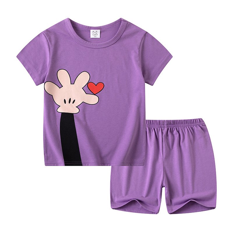 2022 Wholesale factory boys spring summer clothing set colorful kids clothes set summer 2pcs
