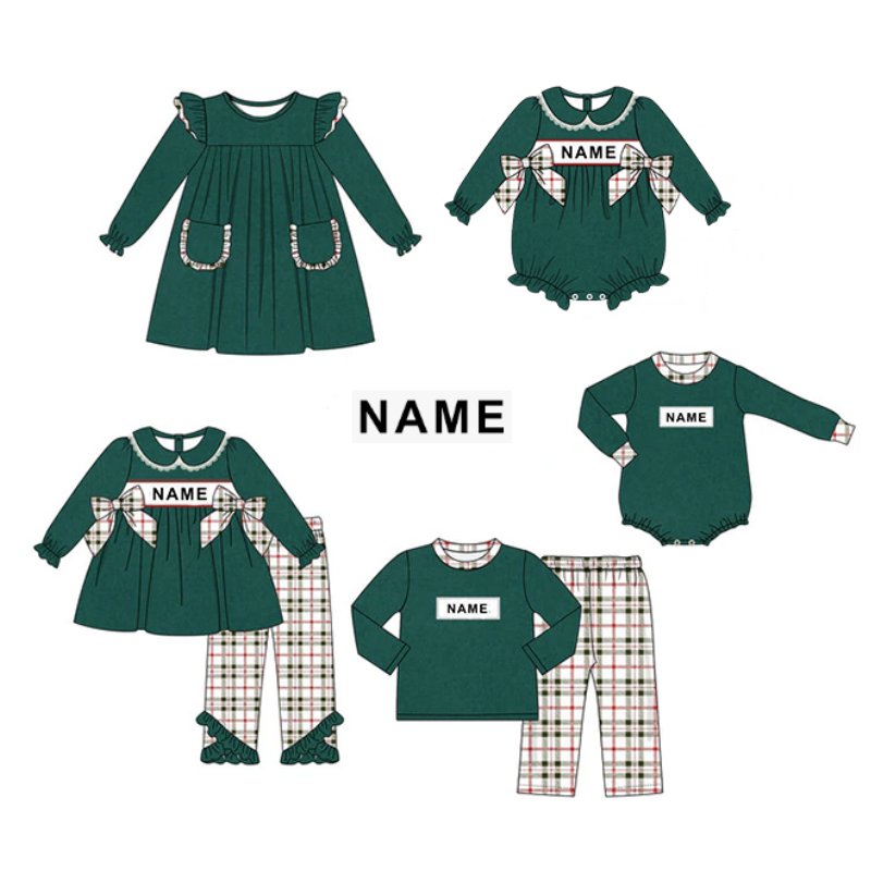 Christmas Outfit Baby Girl Animal Farm Tops+Stripe Leggings Set Wholesale Baby Girl Smock Dress Romper Clothing