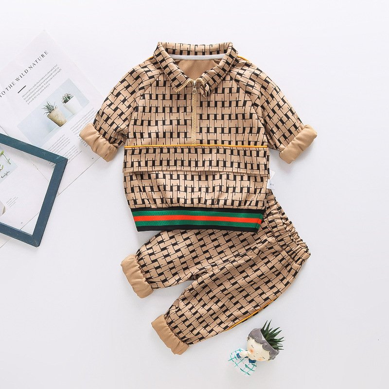 luxury brand boys clothing sets autumn infant kid's Short Sleeve Suit baby boys' clothing sets for boys two-piece baby suit