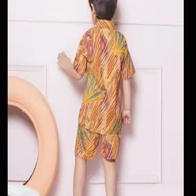 New Trending Boys Clothing Combo Style Casual Cotton Half Sleeve Printed Two Piece Set for Children Handsome