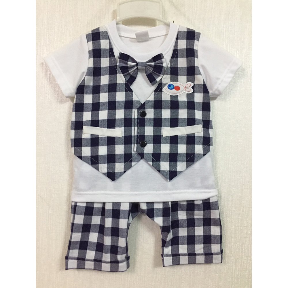 Boys Gentleman Party Dress Suit Summer New Short Sleeve Shirts Handsome Vest Boy Short Set Formal Children's Clothing