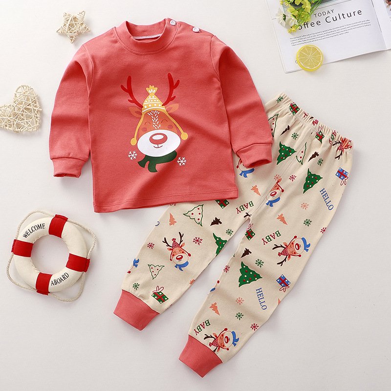 Fashion Spring Christmas clothes Toddler Kids 2pcs Sets Unisex Infant Casual baby striped leggings suit