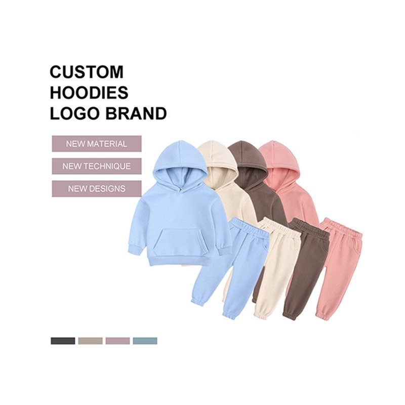 custom kids fall boutique clothing 2024 luxury kids sweatsuit sets kids boys street wear clothing sets