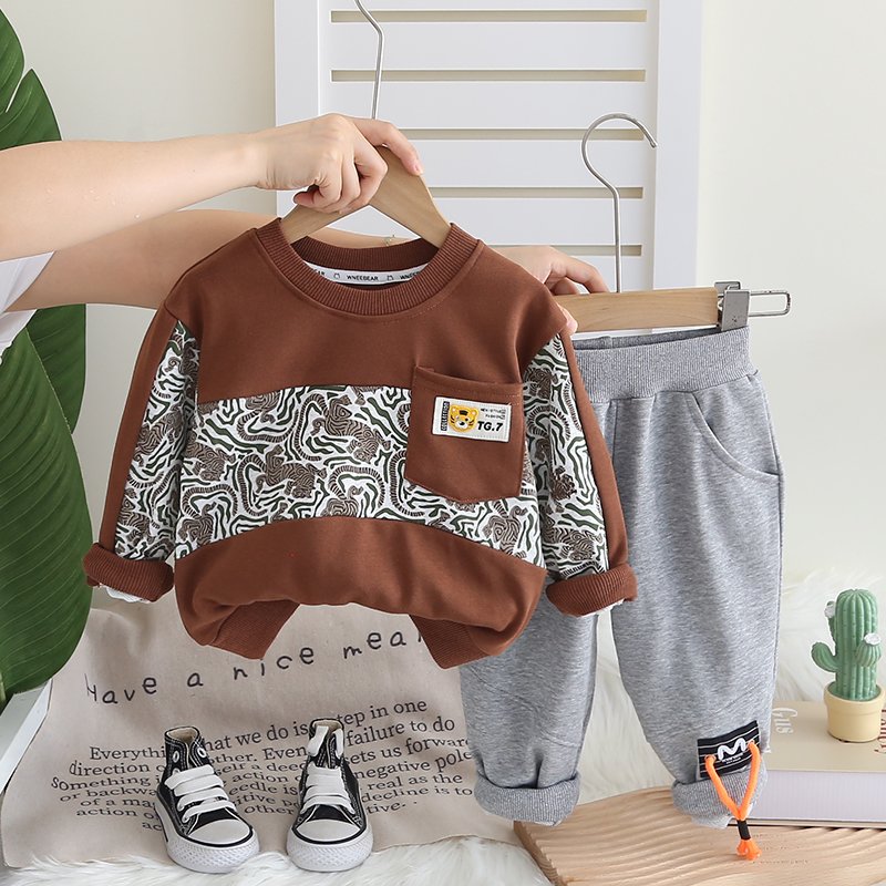 Unisex Short Sleeve Baseball Jacket for Kids Letter Print Leisure Sports Suit for Boys for Spring & Autumn Motorcycle Activities