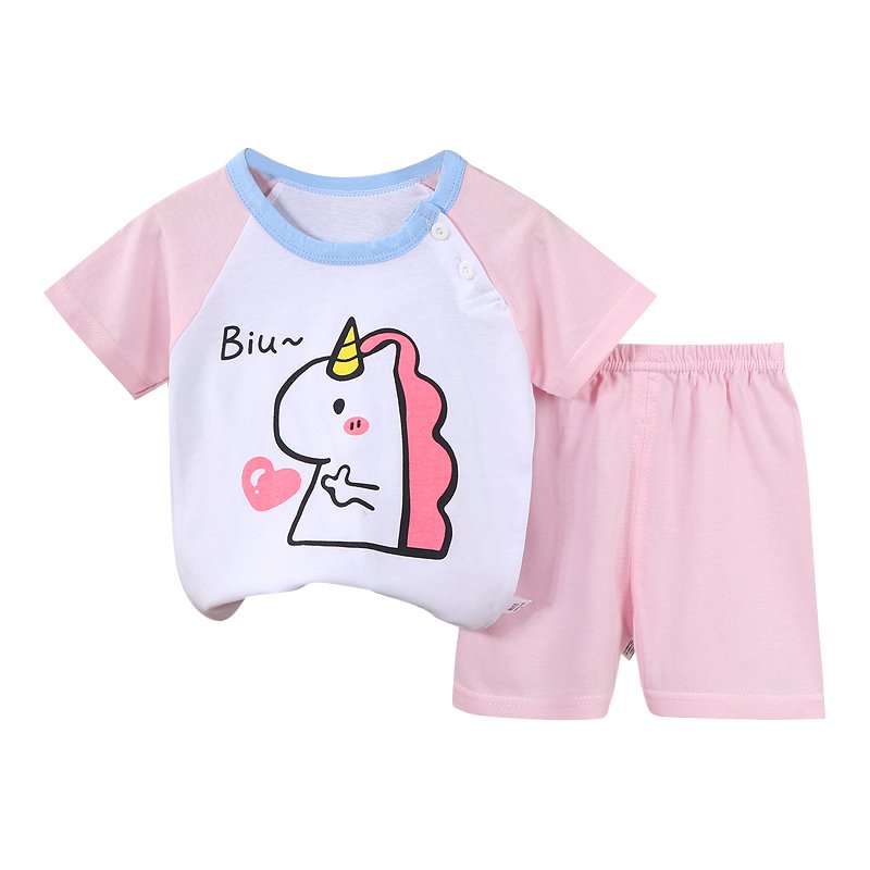 children's clothing Boy's Summer Casual Clothing Set 100% Cotton cartoon Fabric for Kids Going out suit baby clothes