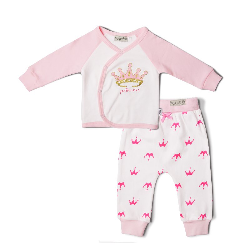 Baby Clothes Newborn Gift Box Set Cotton 7-piece Set Baby Boys' Girl's Clothing Sets Full Long Sleeve Print Baby Girls Pink 7pcs