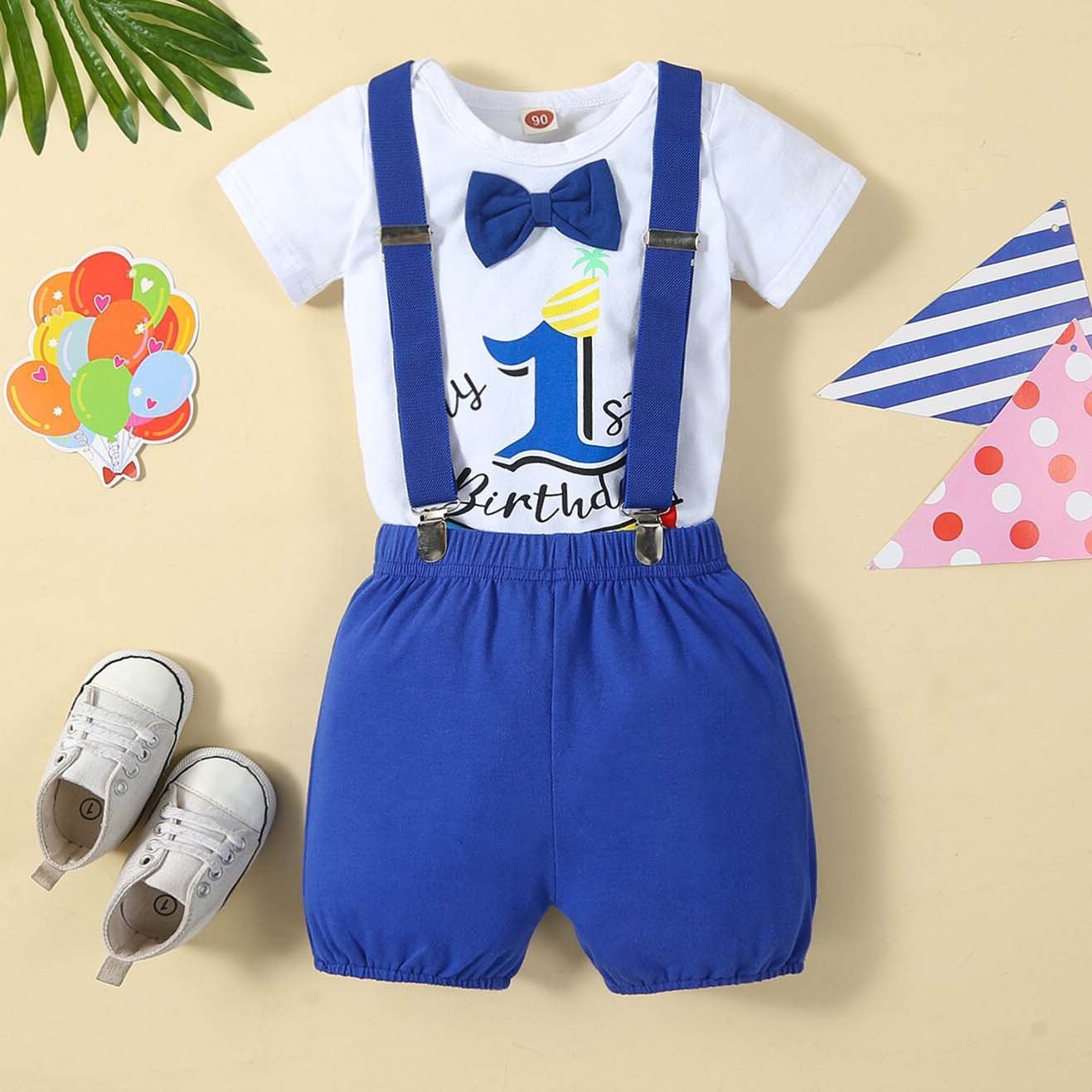 best New seller 2024 Perfect Baby Shower Baby Boy First Birthday Suit For Baby Boy Birthday Gift BBOF-015