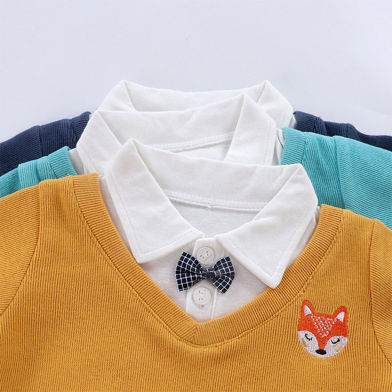 Wholesale Autumn spring little boys Clothing Long sleeved Sweater Toddler Children Outfits