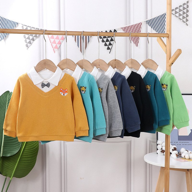 Wholesale Autumn spring little boys Clothing Long sleeved Sweater Toddler Children Outfits
