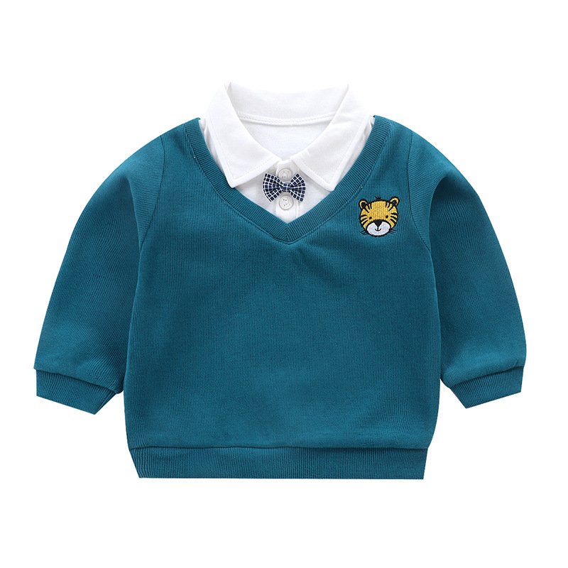 Wholesale Autumn spring little boys Clothing Long sleeved Sweater Toddler Children Outfits