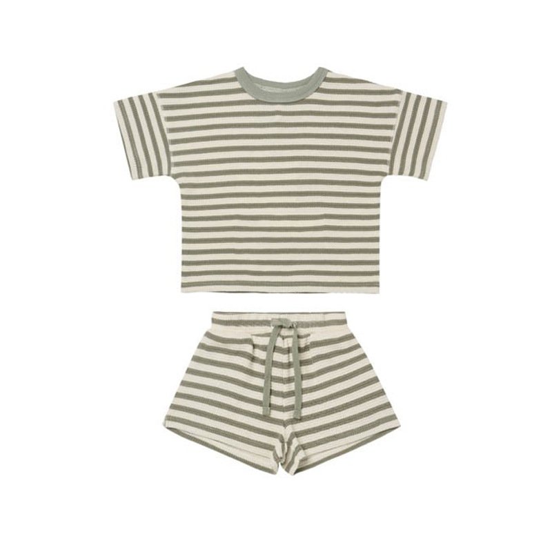 Newborn Baby Clothes 0-24M Wholesale Soft Waffle Solid Baby Boys Clothing Sets 100%cotton Toddler Boys/Girls Clothing Sets