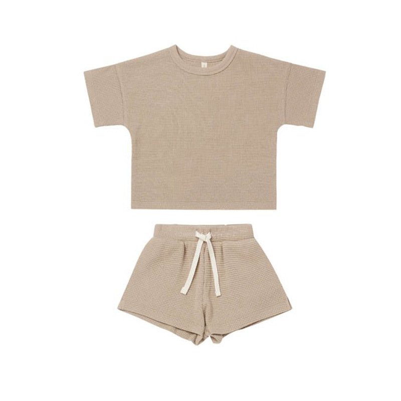 Newborn Baby Clothes 0-24M Wholesale Soft Waffle Solid Baby Boys Clothing Sets 100%cotton Toddler Boys/Girls Clothing Sets