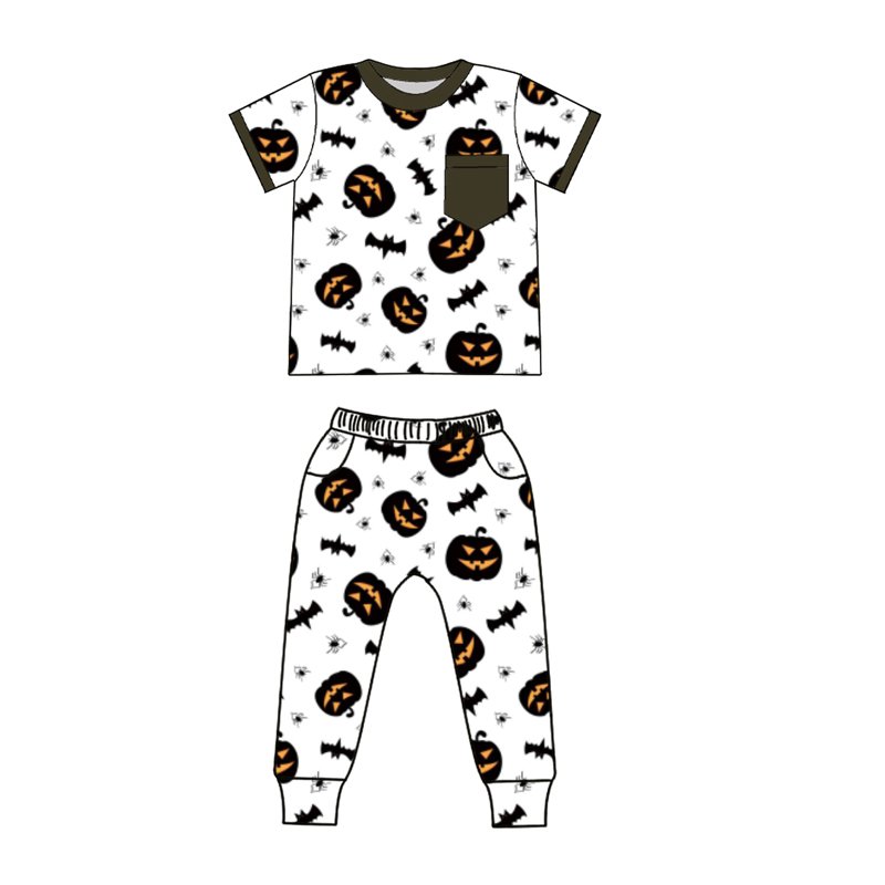 Qingli ODM Popular Fall Kids Sleepwear Unisex Printed Cotton milk silk Custom Fabric Boy Sleepwear Boy Pajama Sets