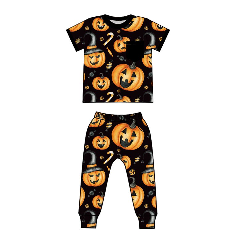 Qingli ODM Popular Fall Kids Sleepwear Unisex Printed Cotton milk silk Custom Fabric Boy Sleepwear Boy Pajama Sets