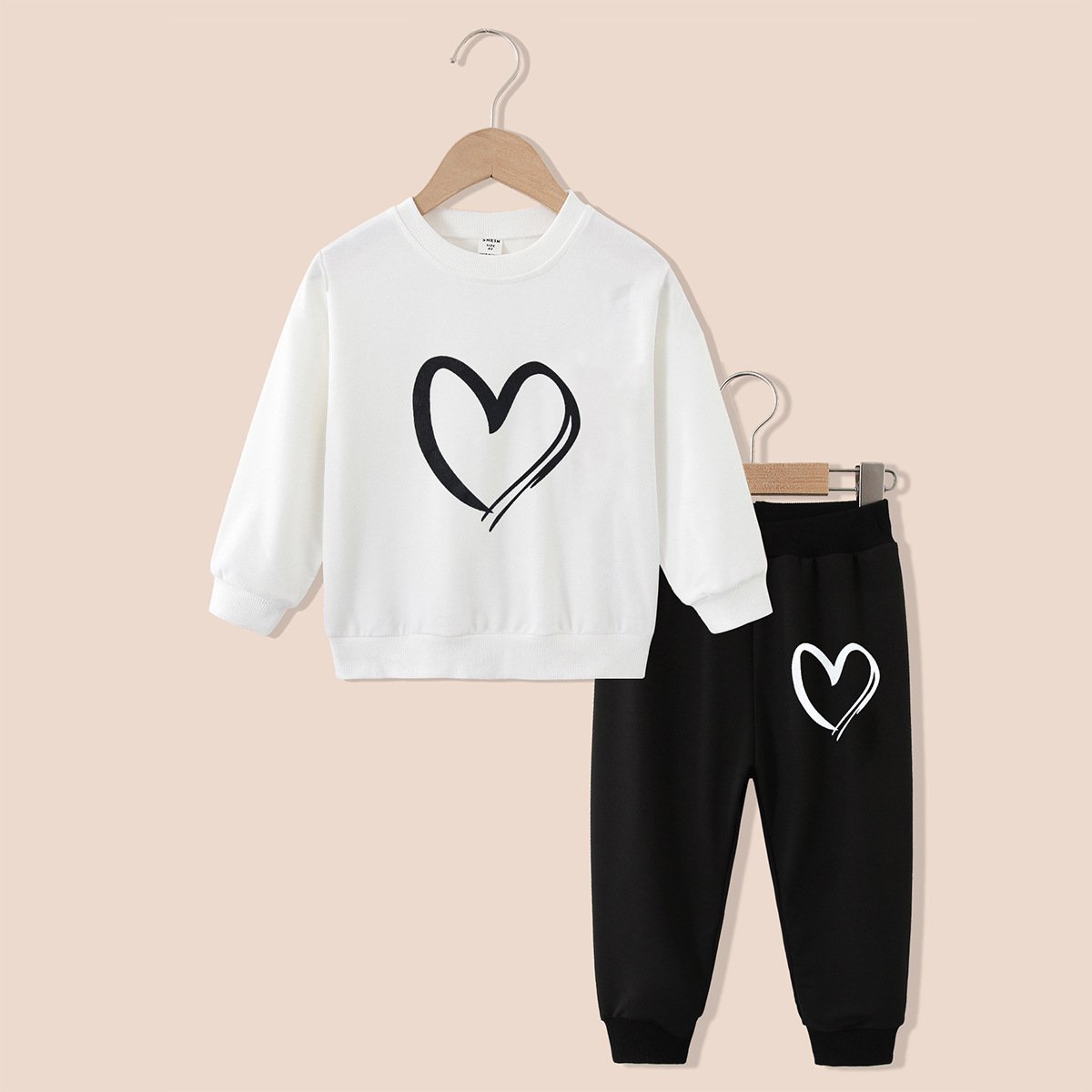 Baby Clothes Spring Autumn Kids Tracksuit Cartoon Crew Neck Terry Sweatshirt Sweatpants Boy Girls Clothing Sets