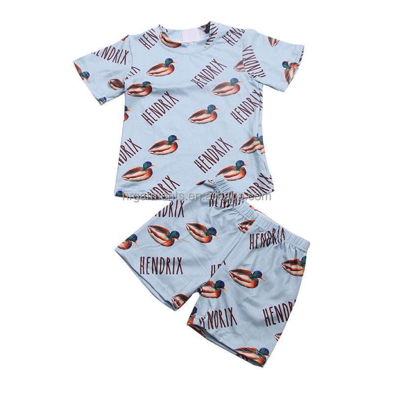 JF Custom Pattern Baby Boutique Clothing Sets New Born Baby Boy Casual Style High Quality Clothing Sets