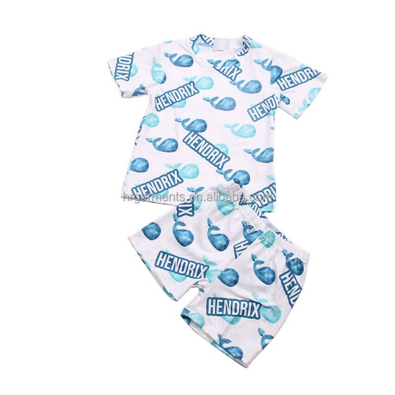 JF Custom Pattern Baby Boutique Clothing Sets New Born Baby Boy Casual Style High Quality Clothing Sets