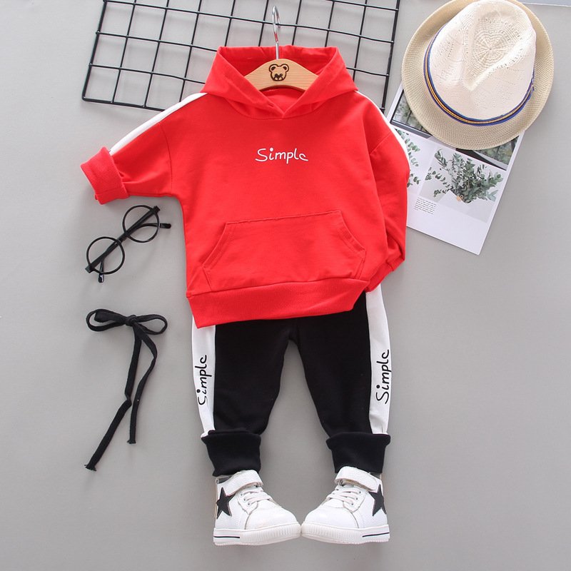 Fashion Letter Printing Children Clothing 2 Pcs Set Spring Autumn Outdoor Sports Warm Clothes Set Casual Kids Clothes Set