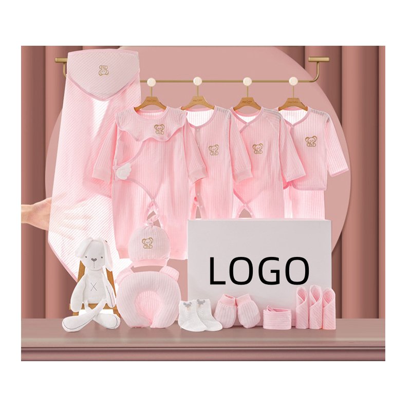 Oem Ins Baby Products 18pcs Babies Gift Box Cotton Boys Clothing Sets Fall And Winter 0-3months Newborn Baby Gift Set