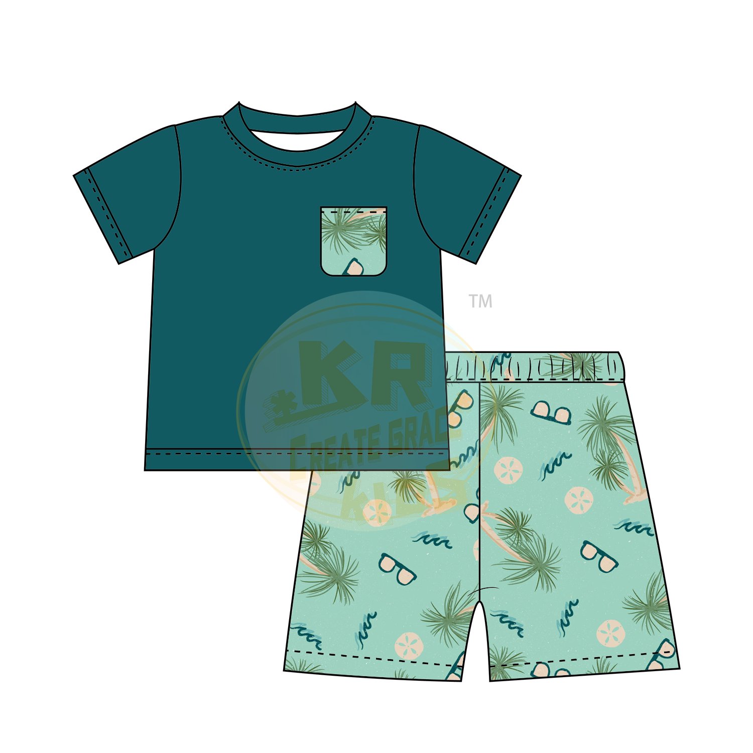 Hot Sale Custom Kids Boys Clothes Set Children Casual Comfortable Milk Silk Short Sleeve Top Shorts Clothing Suit