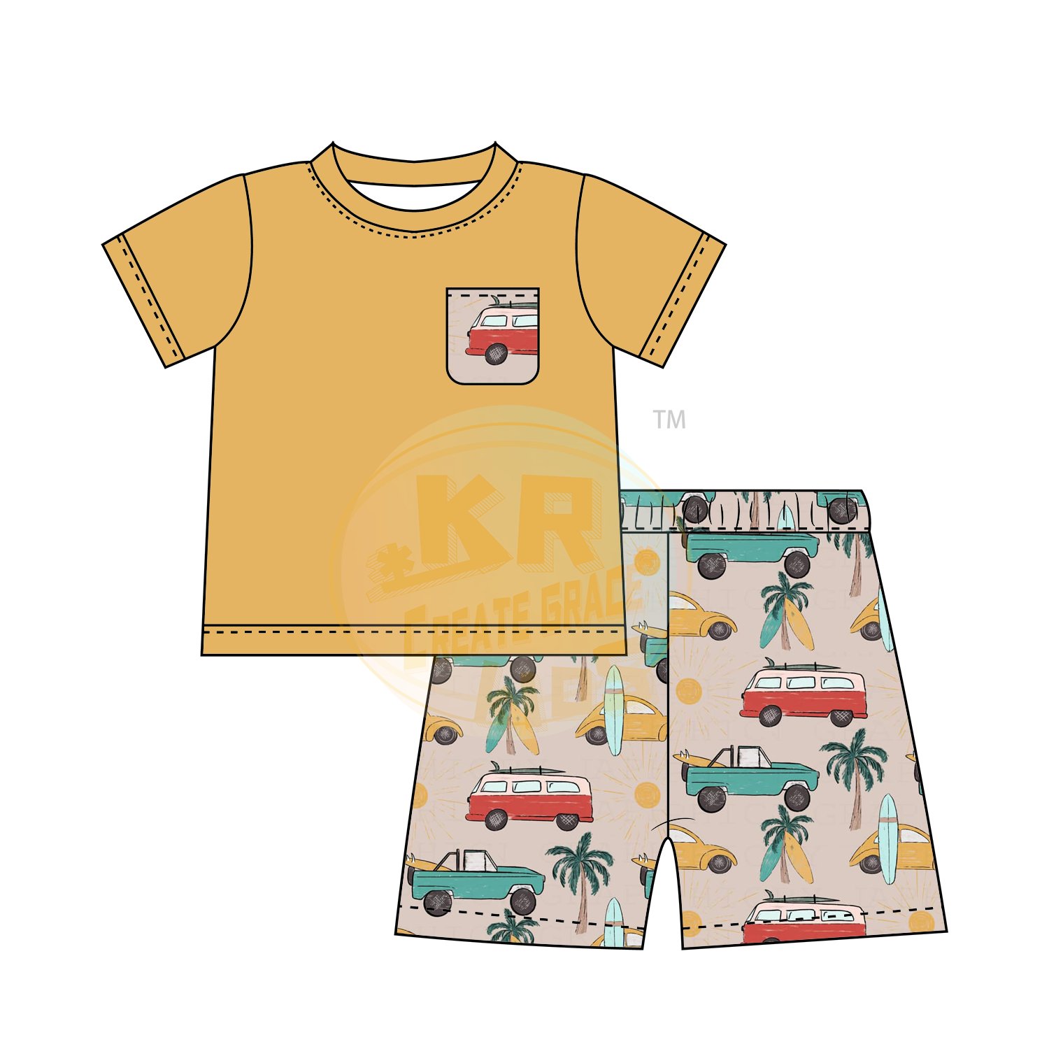 Hot Sale Custom Kids Boys Clothes Set Children Casual Comfortable Milk Silk Short Sleeve Top Shorts Clothing Suit