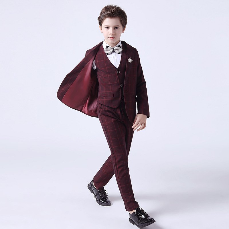 2022 Cheap Price Summer Stripe Toddler Boys Clothing Sets Boys Formal Suits 3 Pieces Kids Suits Blazers