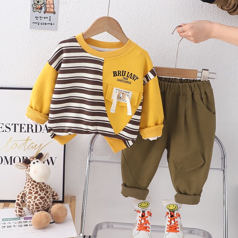 New style autumn Boys clothing sets fashion two-piece set kid tracksuit baby clothing wholesale
