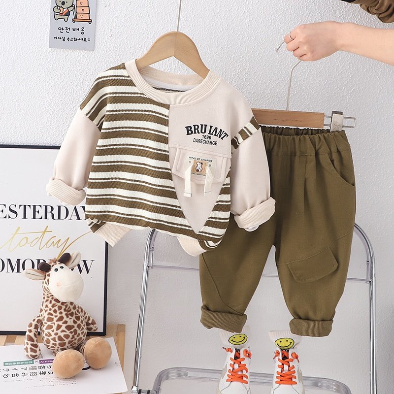 New style autumn Boys clothing sets fashion two-piece set kid tracksuit baby clothing wholesale