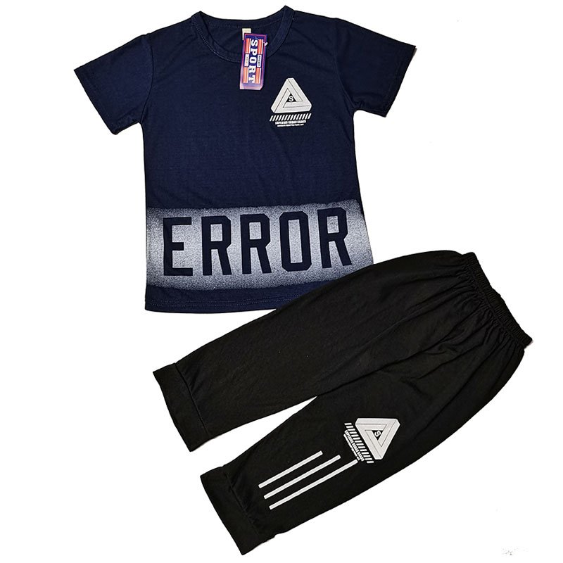 2024 New Style Custom Boy Sets Round Collar Boys Short Sleeve Cute Printing Comfort Ventilate Boys Sets Summer