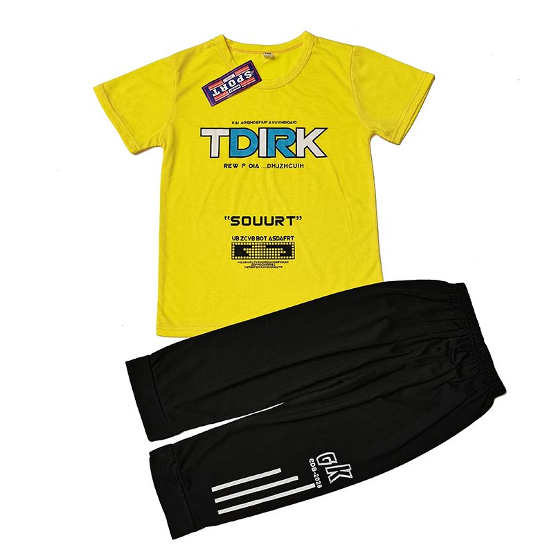 2024 New Style Custom Boy Sets Round Collar Boys Short Sleeve Cute Printing Comfort Ventilate Boys Sets Summer