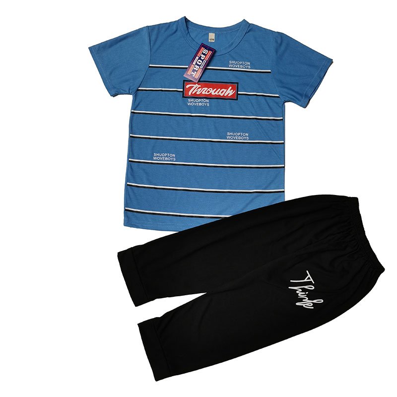 2024 New Style Custom Boy Sets Round Collar Boys Short Sleeve Cute Printing Comfort Ventilate Boys Sets Summer