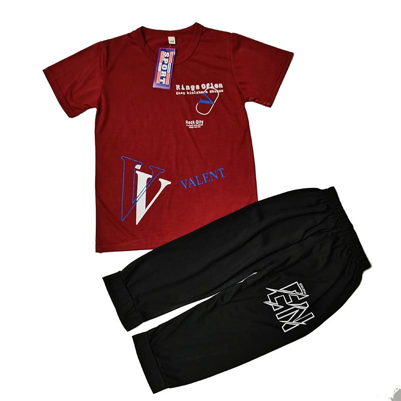 2024 New Style Custom Boy Sets Round Collar Boys Short Sleeve Cute Printing Comfort Ventilate Boys Sets Summer